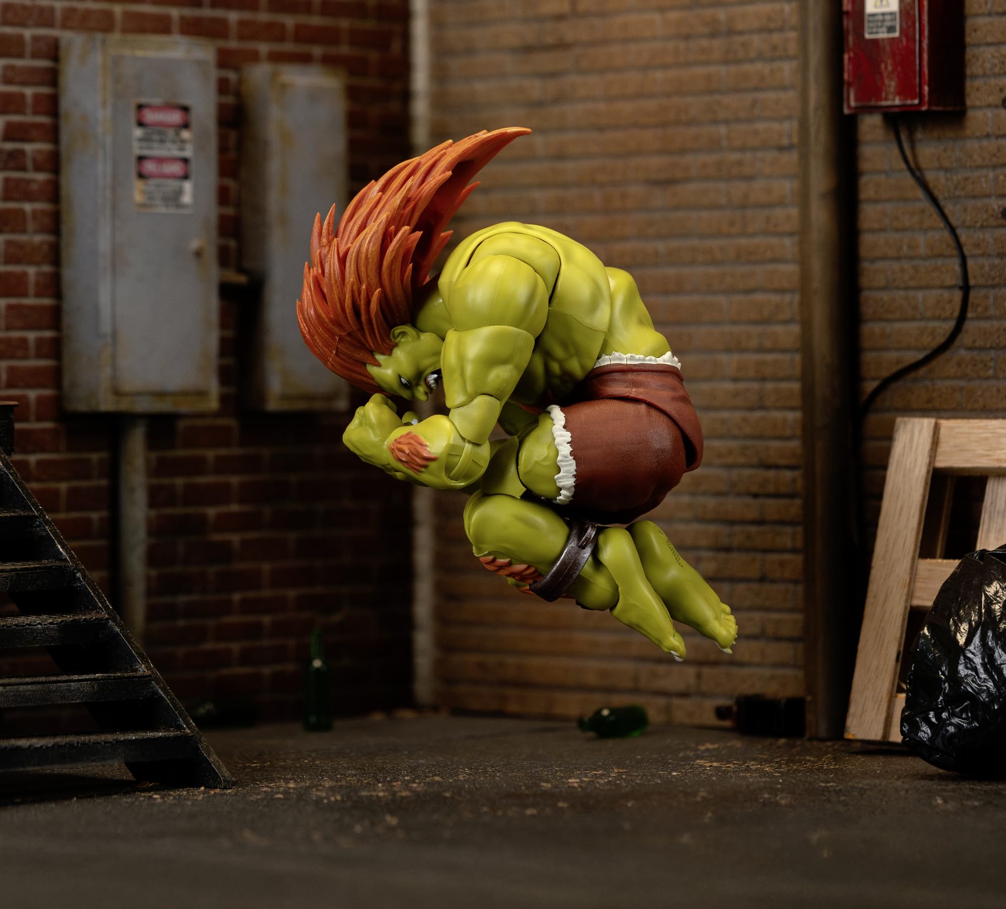 Jada Toys Street Fighter Figura Blanka (19 cm) - Personaggio mobile da collezione e action da Street Fighter 2: The Final Challengers, con testa alternativa, mani e accessori, dai 13 anni in su