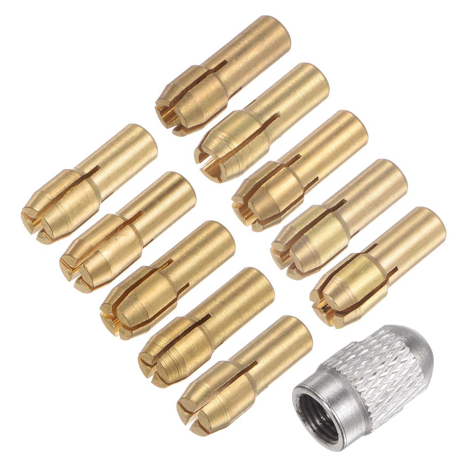 HARFINGTON 15pcs Brass Collet 3.2mm Brass Drill Chucks Mini Electric