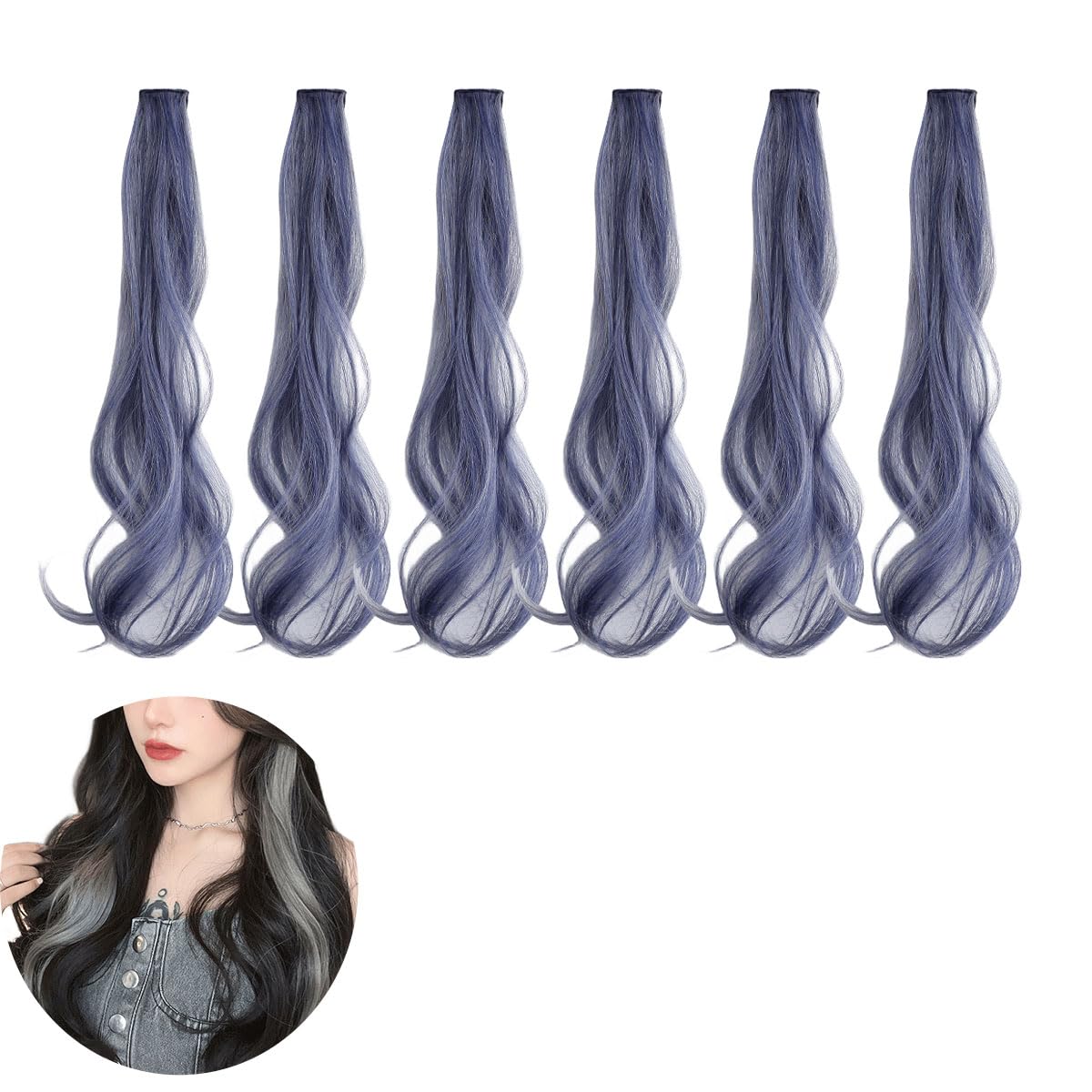 Clip in Hair Extension Brown Hairpieces for Women Party Long Hair Extensions Clip in 0135
