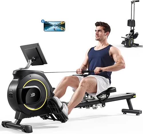 Rowing Machine for Home, 350 LB Capacity, 16-Level Silent Resistance,