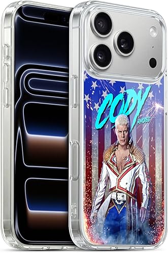 Miniatura 72 de Head Case Designs Funda de gel suave con licencia oficial de la WWE American Nightmare Flag Cody Rhodes Graphics compatible con Apple iPhone 7