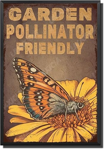 Vista 92 de LIUAXICIA Letreros de metal divertidos para jardín, letreros de metal con diseño de colibrí, para garaje, hogar, cafetería, bar, granja, pared