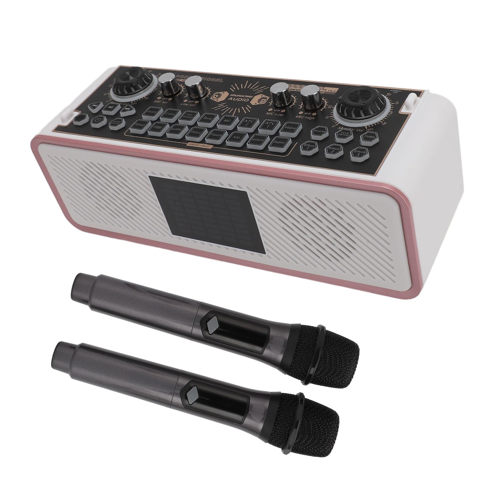 Attrezzatura da Studio Musicale, Attrezzatura da Studio Kit Scheda Audio Karaoke Attrezzatura per Podcast Tipo C Ricarica Altoparlante Kit Microfono Wireless con Scheda Mixer