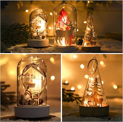 Miniatura 4 de Decoraciones de Navidad para interiores 2023, árbol de Navidad artificial de mesa iluminado, mini árboles de Navidad, decoración decorativa de