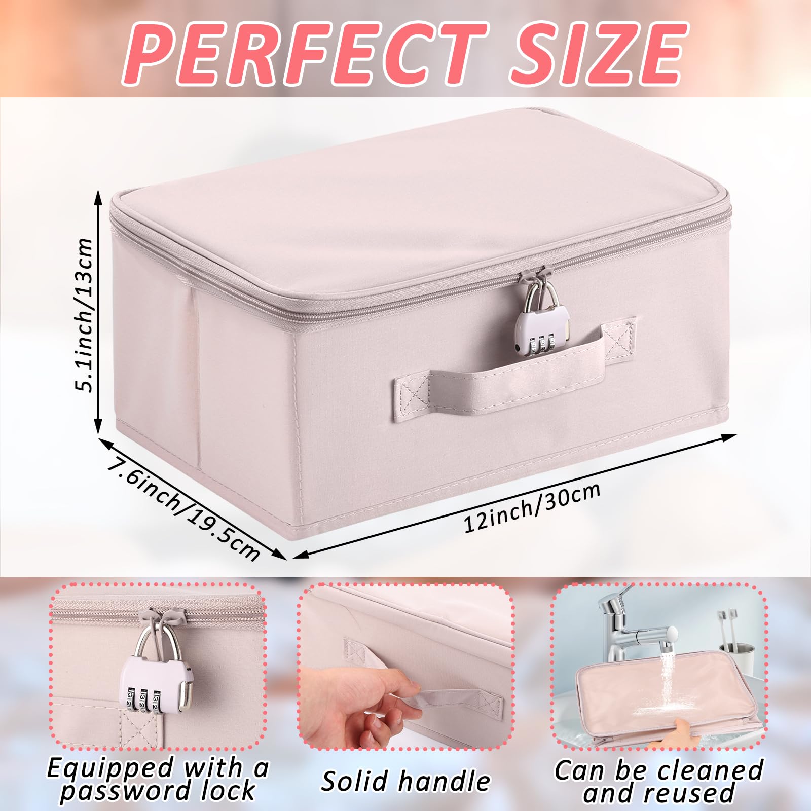 Discreet Lockable Adult Toy Bag Storage Organizer,12