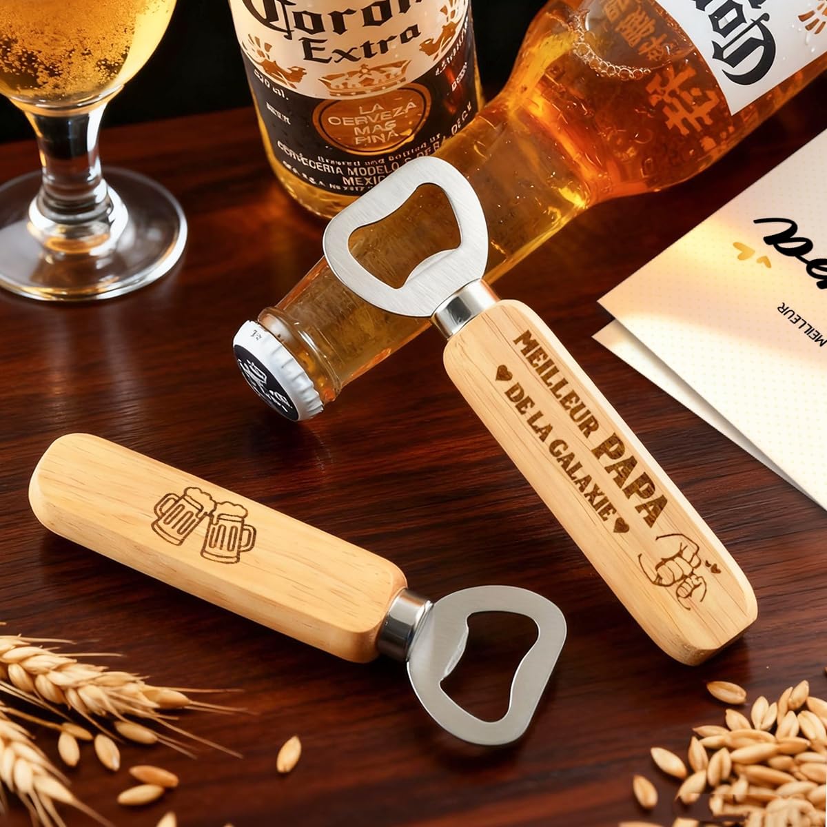 Porte Clef Gravé MEILLEUR PAPA DE LA GALAXIE Cadeau Fête des Pères