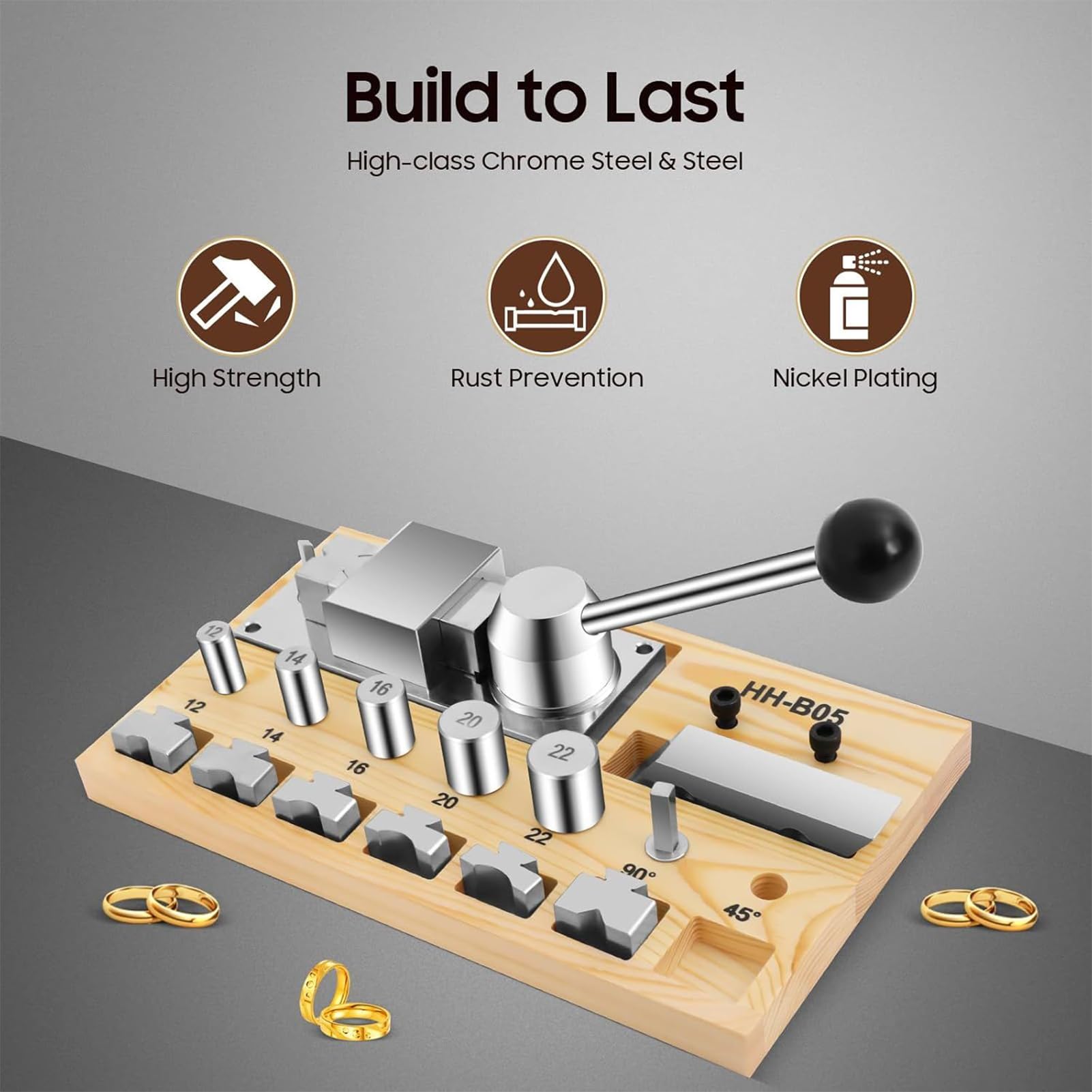 Teksome Doblador de Anillos Curvador de Aros para Joyería | Máquina Ajustable para Expandir y Reducir Tamaño para Enrollado de Alambre y Trabajos de Platería