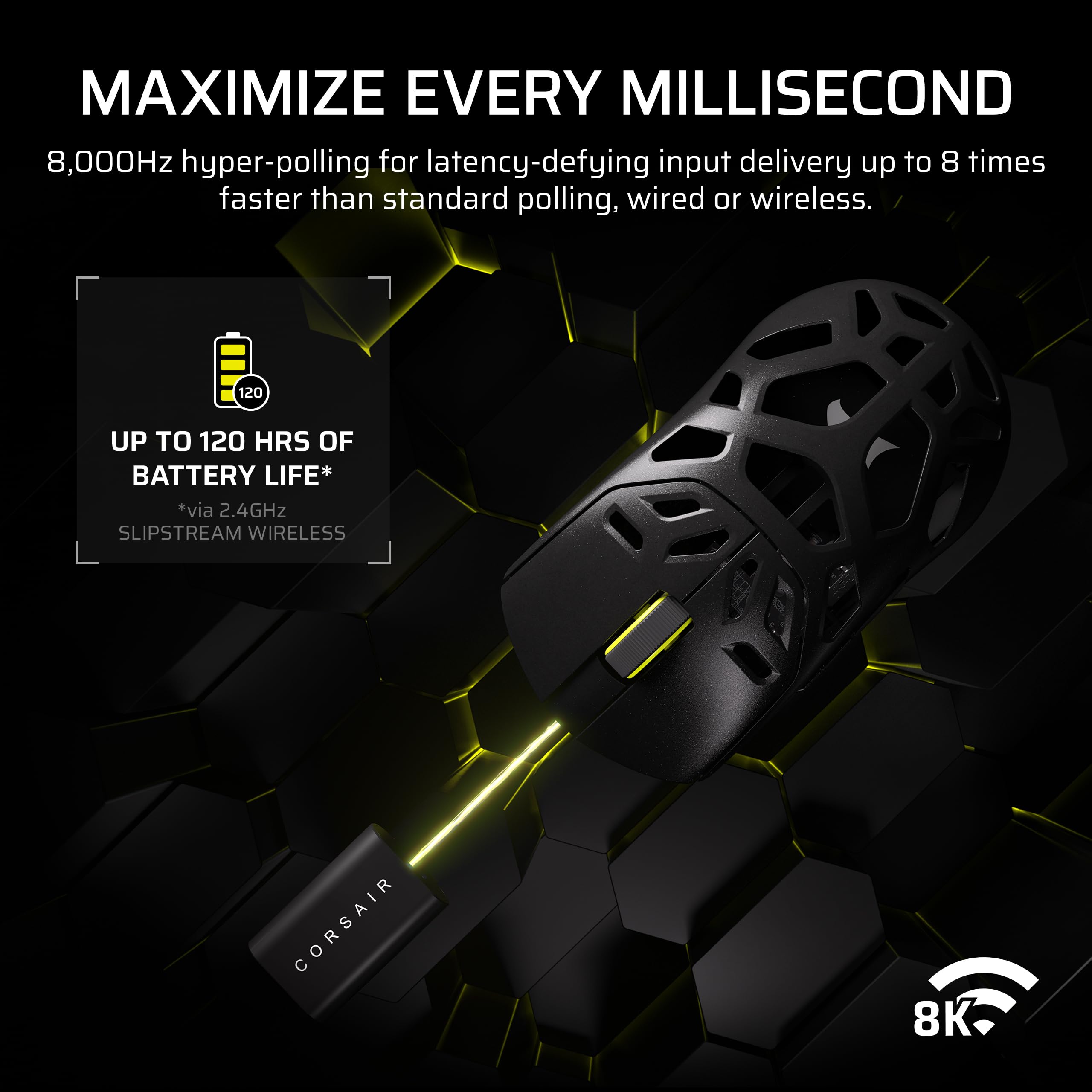 Corsair Mouse para jogos Sabre v2 PRO Wireless MG FPS – Sensor