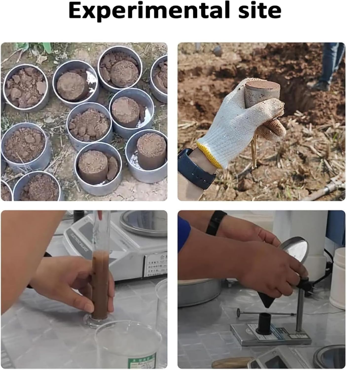 Soil Swelling Rate Tester, Funnel Soil Measuring Cup Stirrer, Inner Diameter 20mm, Capacity 10mL, for Determining Cohesive Soil Moisture Content