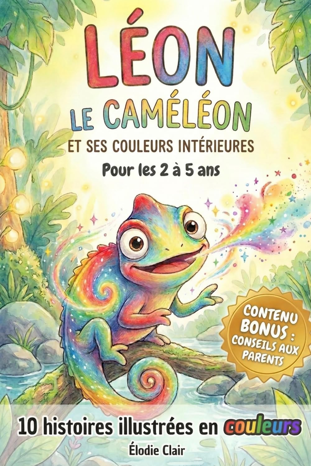 Léon le Caméléon et ses couleurs intérieures: 10 histoires douces et guides parents pour aider les enfants de 2 à 5 ans à apprivoiser leurs émotions (Colère, Peur, Tristesse, Jalousie...)