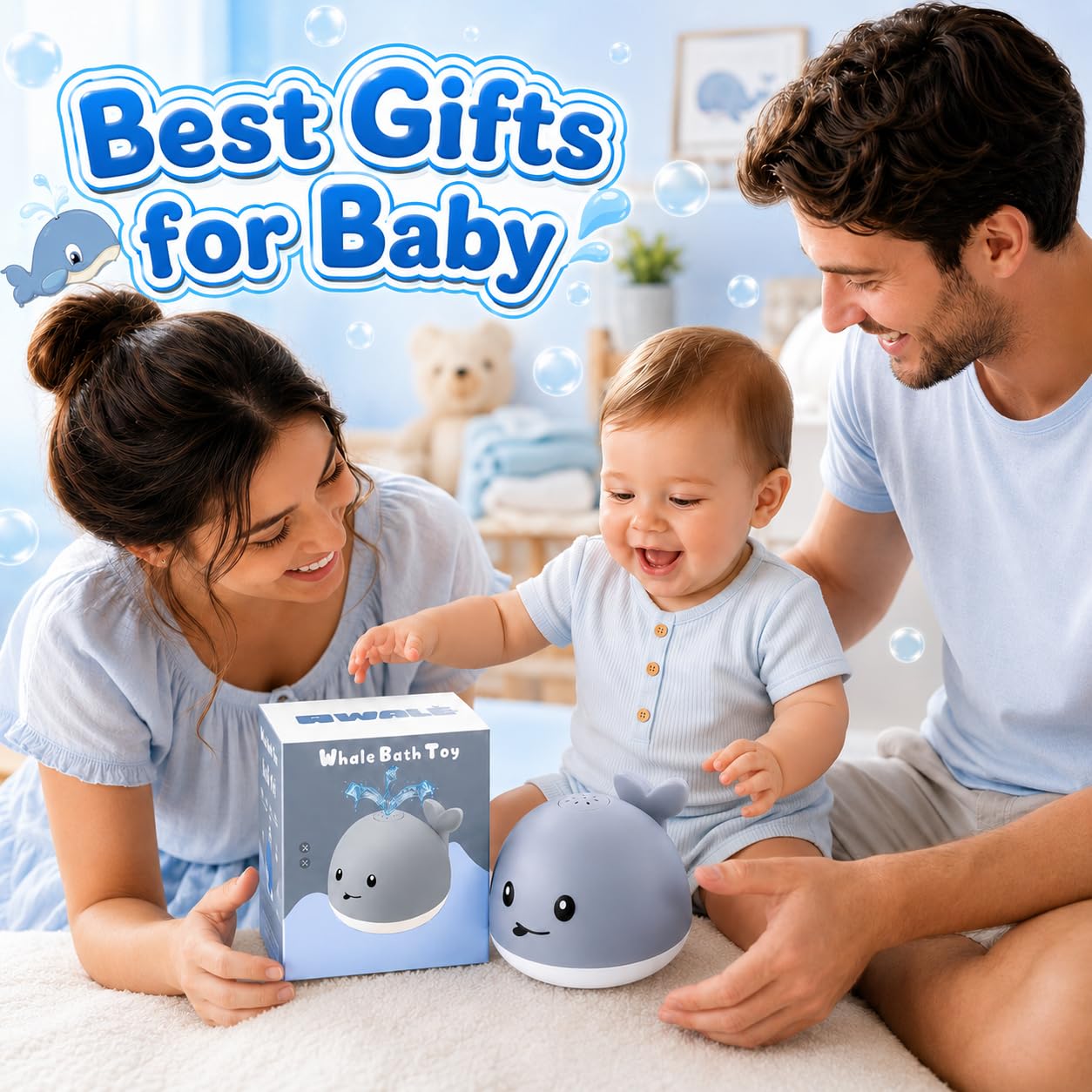 Light Up Whale Bath Toys for Babies - FREE SHIPPING -10