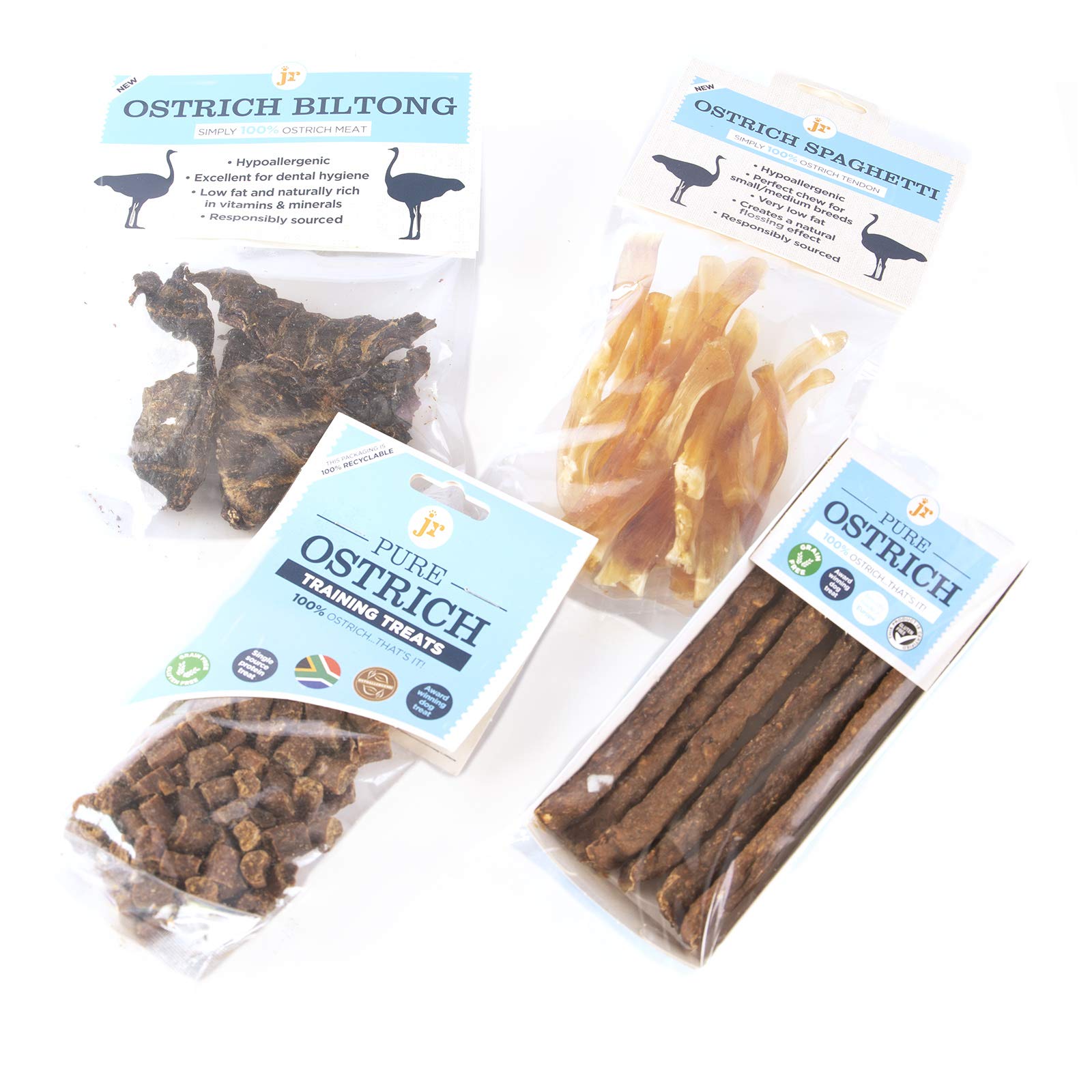 JR Pet Products 100% Pure Ostrich Bundle Dog Treat