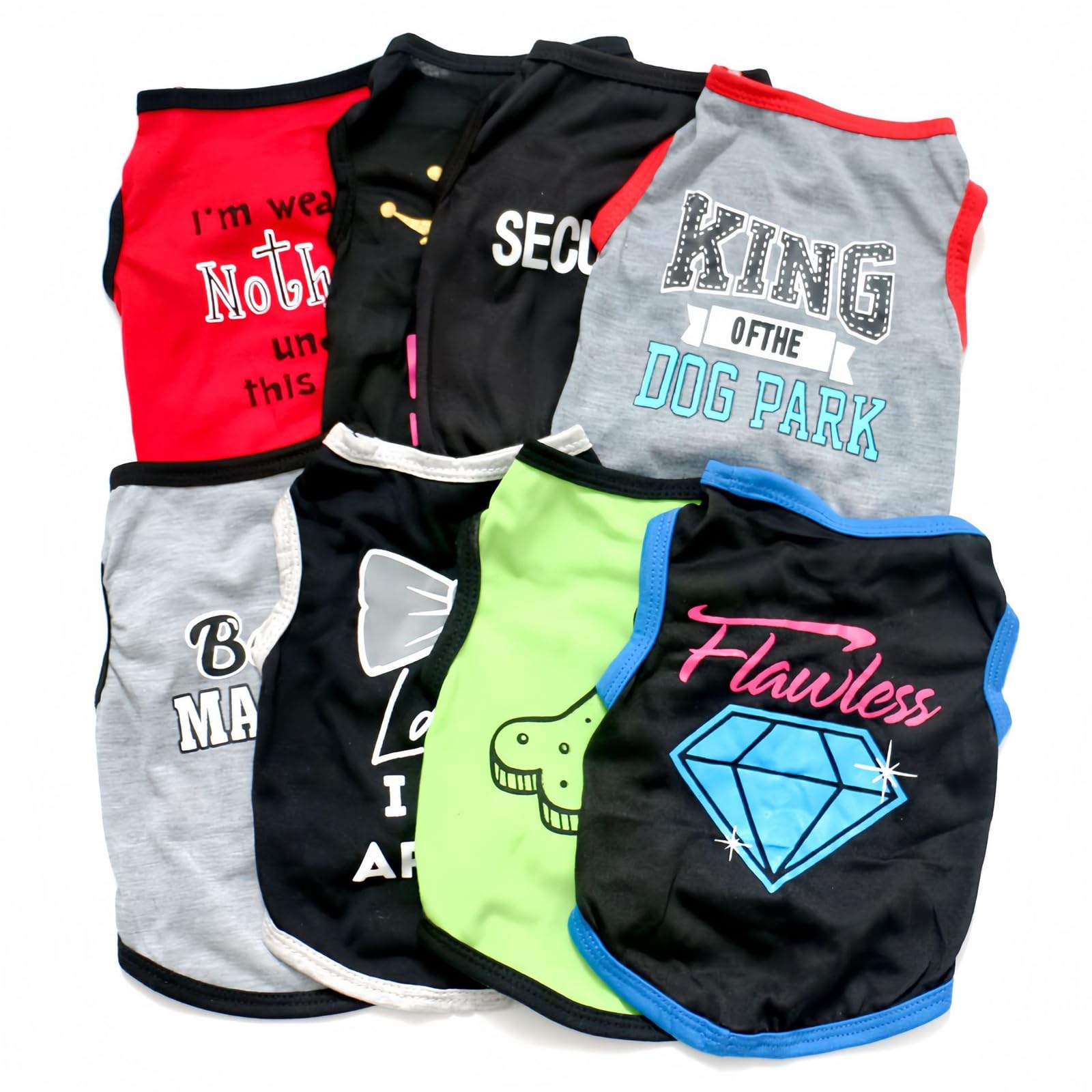 Ropa de verano para mascotas PANGBOER con chalecos estampados divertidos sin mangas