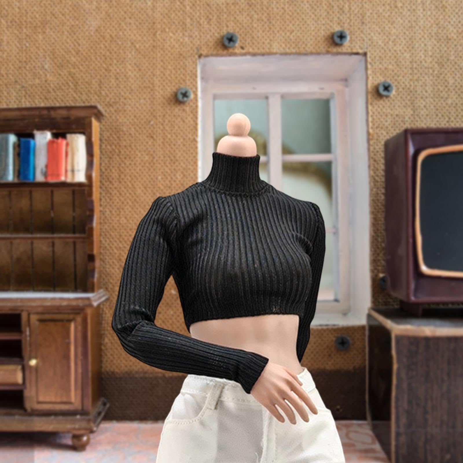 Amazon | Colaxi 1:6 女性 Ctop トップスタートルネック薄い