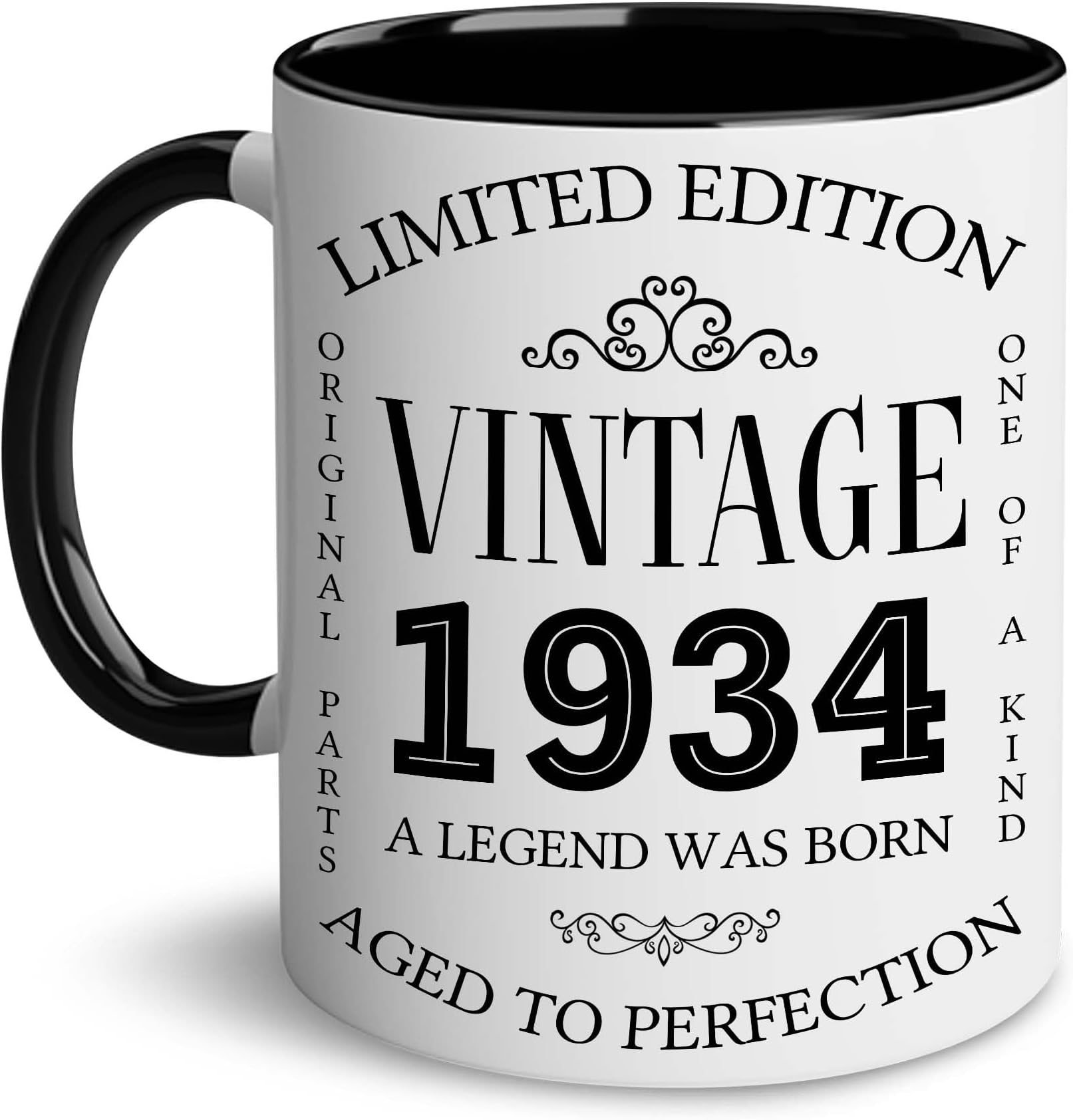 LUCKOKIY 1934 90th Birthday Gifts for Women and Men Ceramic Coffee Mugs for Men and
