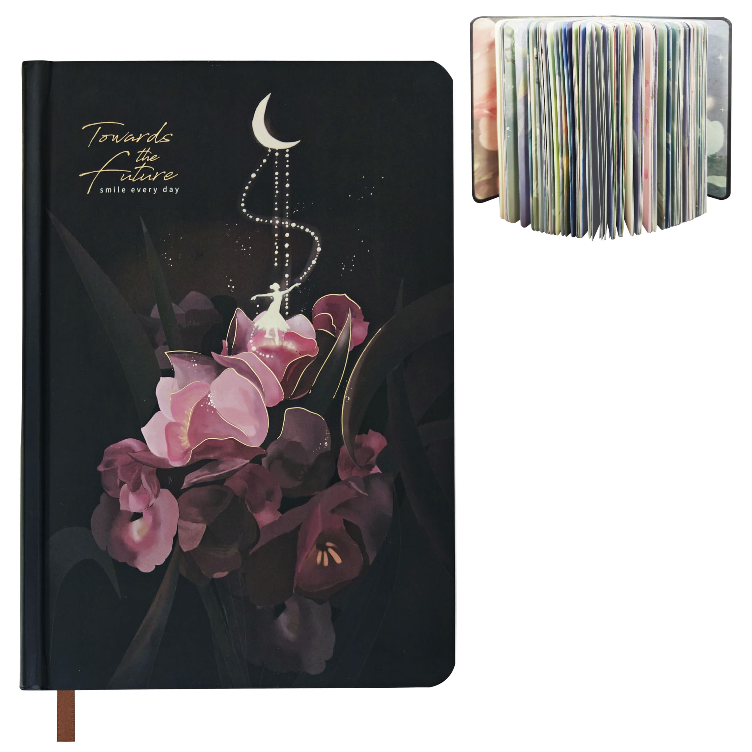 Carnet de notes A5 phosphorescent ballerine cadeau idéal scrapbooking - 8