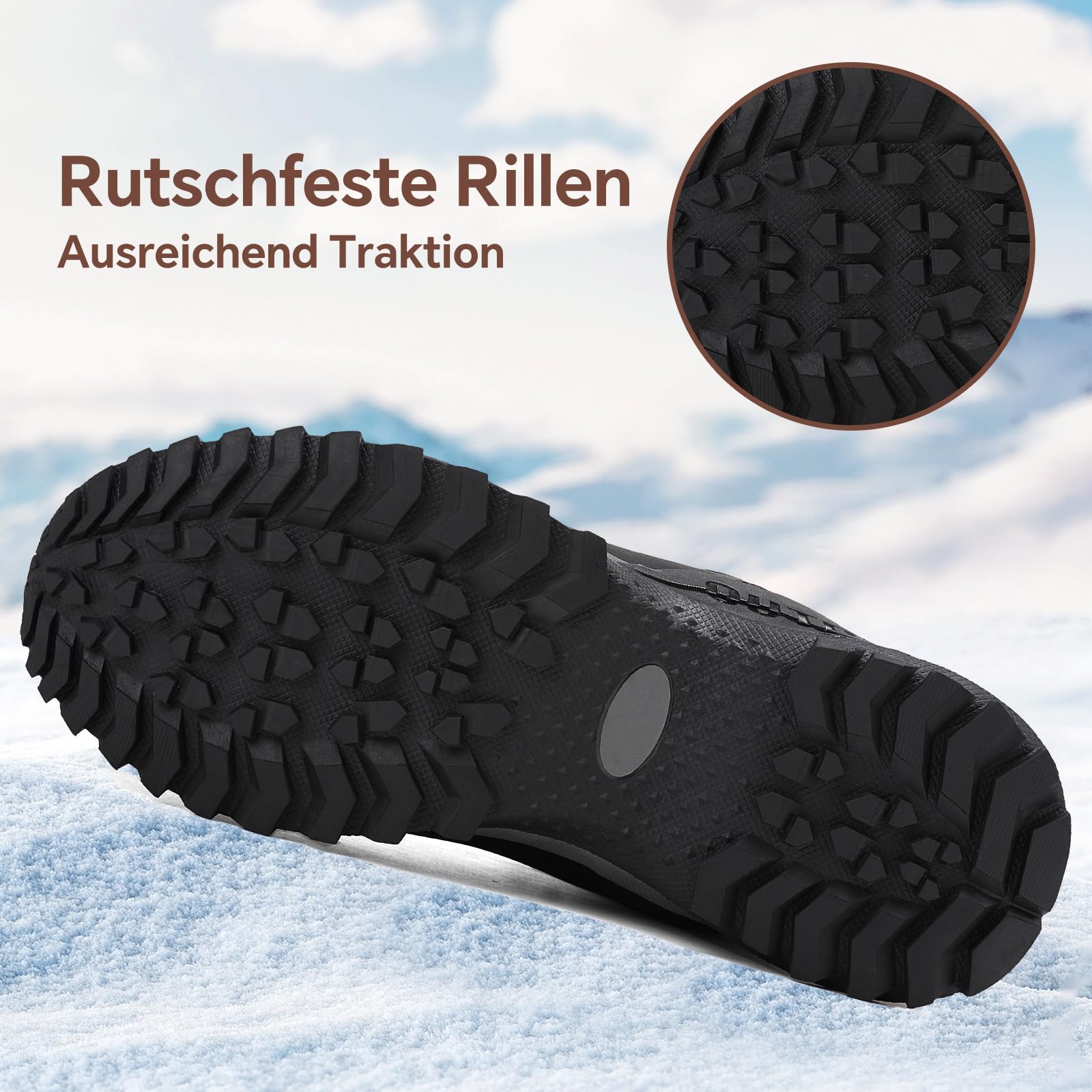 AX BOXING Stivaletti Uomo Scarpe da Trekking Scarponcini Invernali Stivali da Neve Escursionismo Montagna Antiscivolo EU41-46