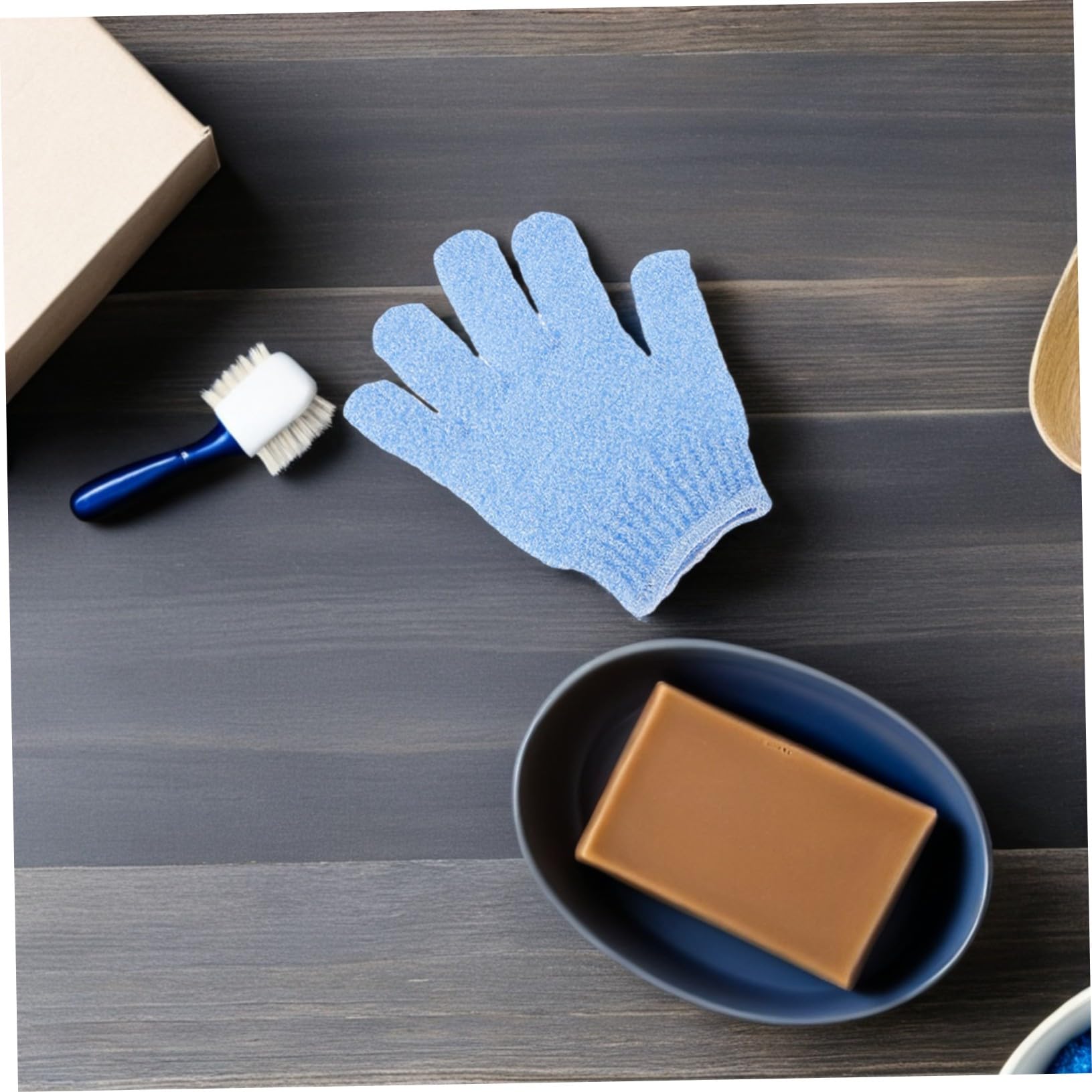 WOONEKY 16 Paia Guanti Esfolianti Doccia Doppio Lato in Nylon Guanti Scrub Corpo Morbidi e Riutilizzabili con Polsino Elastico Adatti Uomo e Donna per Pulizia Profonda e Liscia