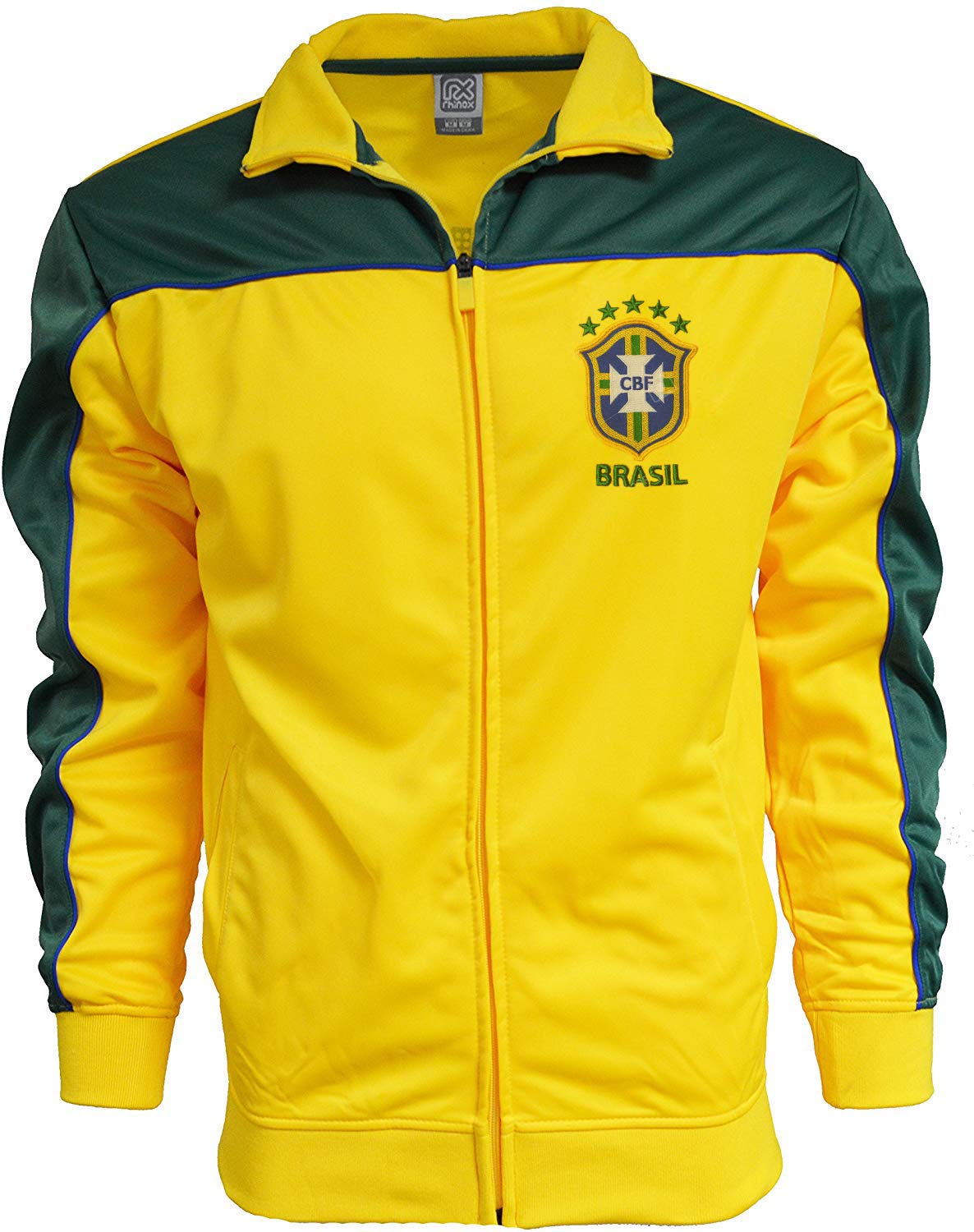 Brazil Football Jacket, All Sizes, Brazil Soocer Track Jacket (Large)