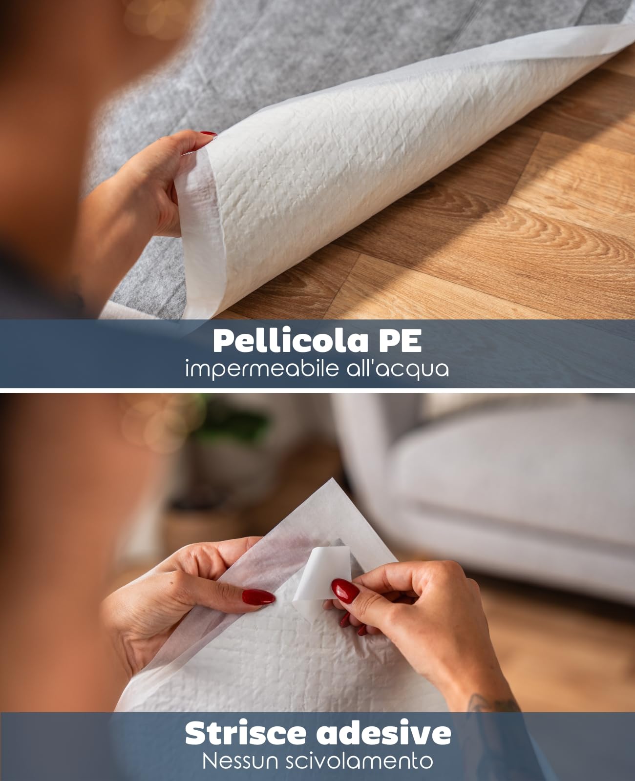 lionto Tappetini per cuccioli in fibra di carbonio, pads di allenamento a 6 strati con strisce adesive, 100 pezzi 60x90 cm, alta capacità di assorbimento per animali malati e incontinenti, nero/bianco