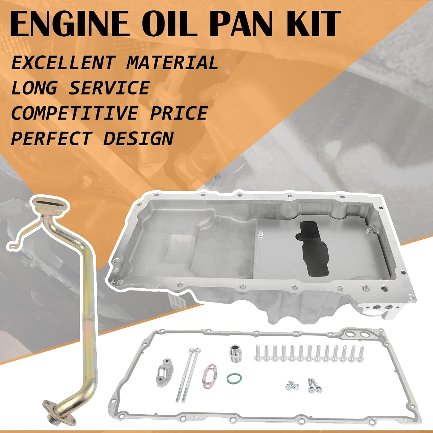 302-2 12558253 LS Engine Oil Pan Kit Low Profile Fits for Chevy Camaro Nova Ventura Omega F-body G-body LS1 LS2 LS3 LS6 LS9
