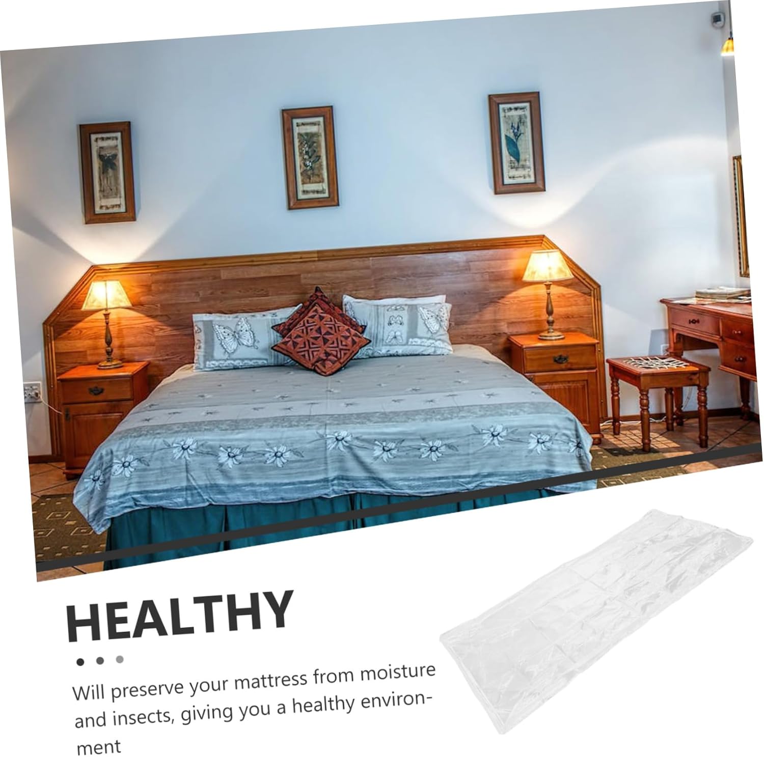 GLEAVI 4pcs Zipper Mattress Protector for Washable Odor-Blocking Feature for Bedroom Home Use Fits Mattresses up to Height