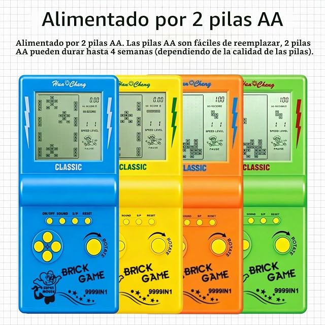 Foto 8 de 8 de CZT Cube Consola de Juegos Pantalla Grande 999 en 1 Juego de Bloques Consola portátil Retro Ladrillos…