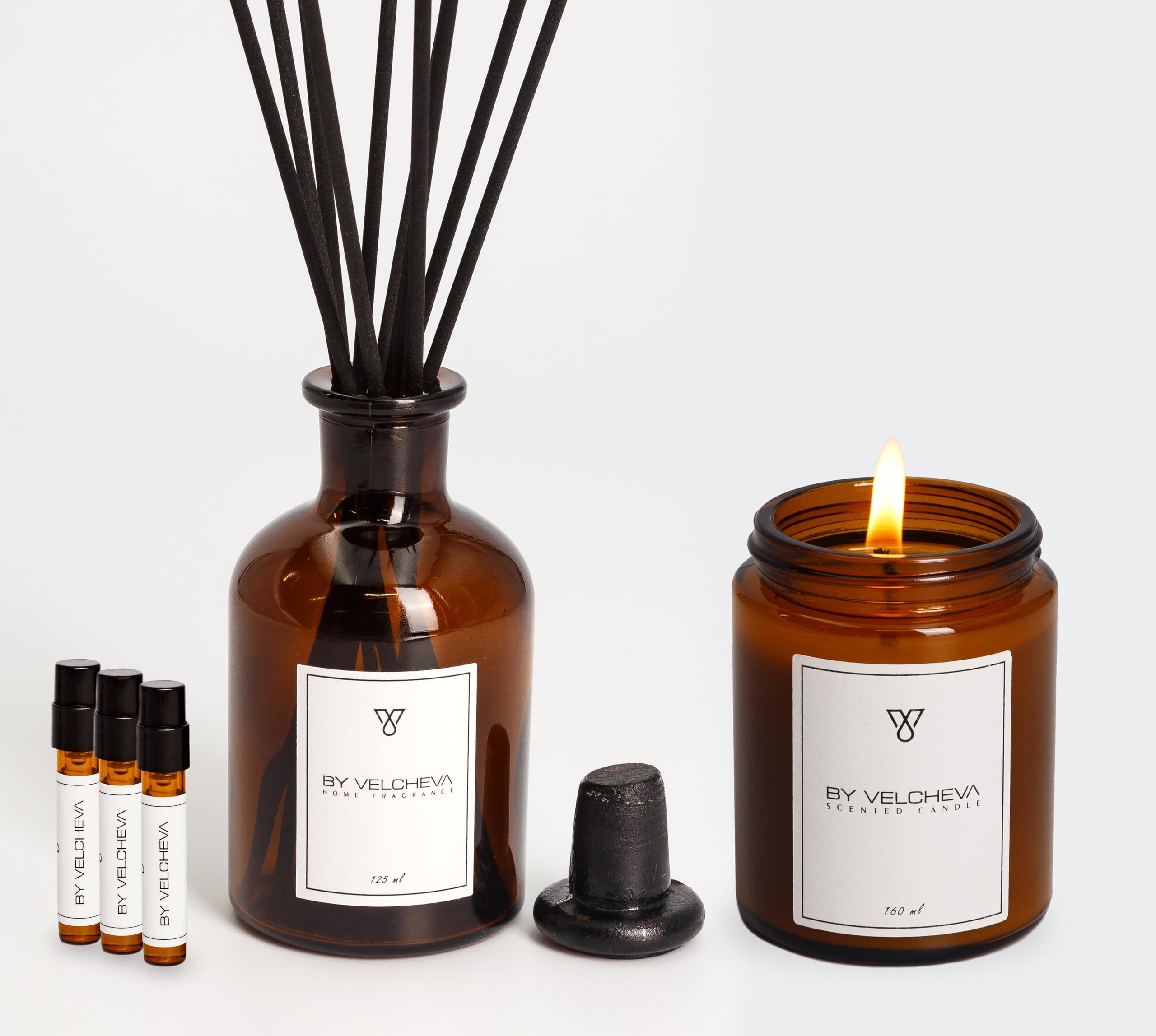 Set vela perfumada 160ml + ambientador mikado 125ml | BLANC
