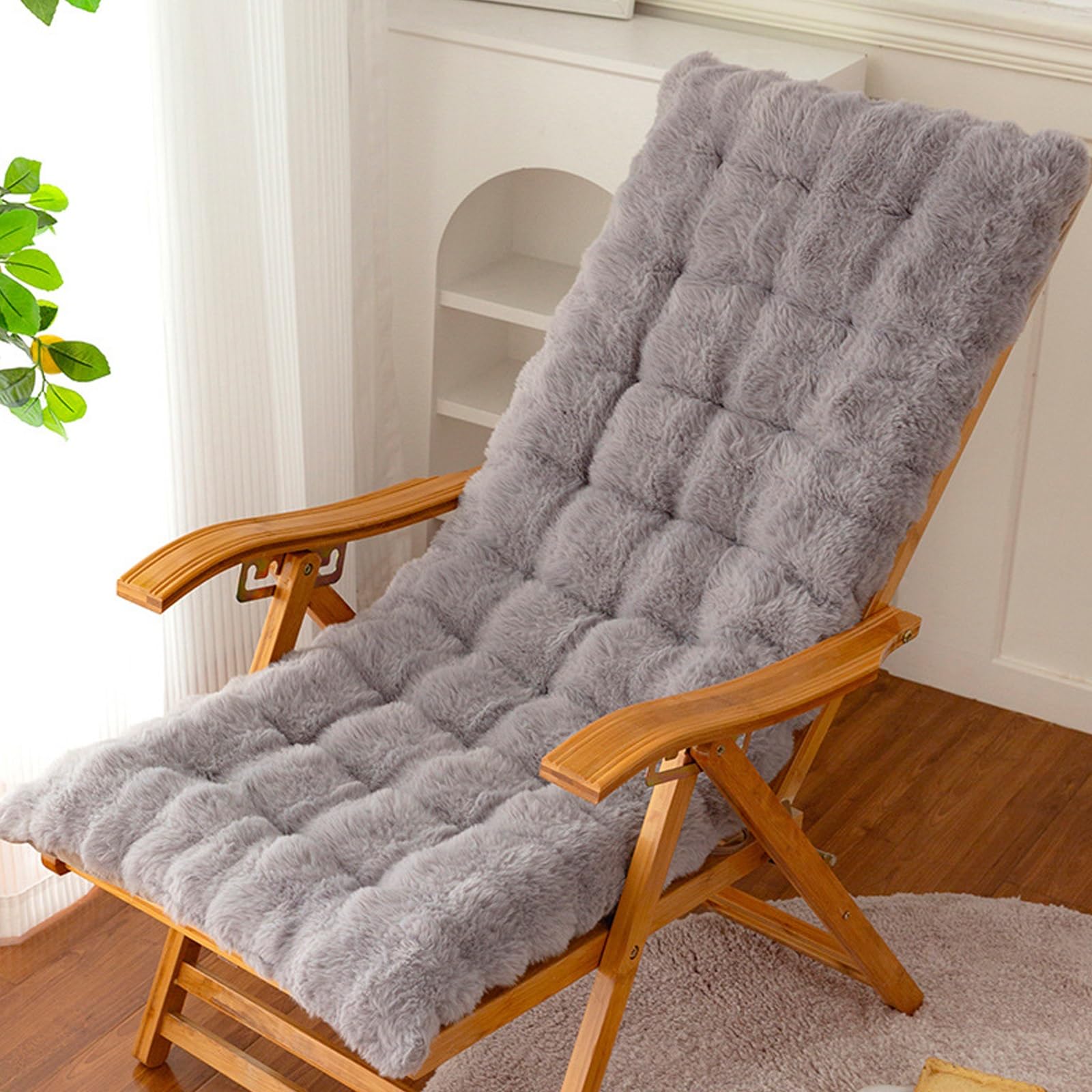 Coussin de chaise longue de patio matelas épais extérieur gris 125x50