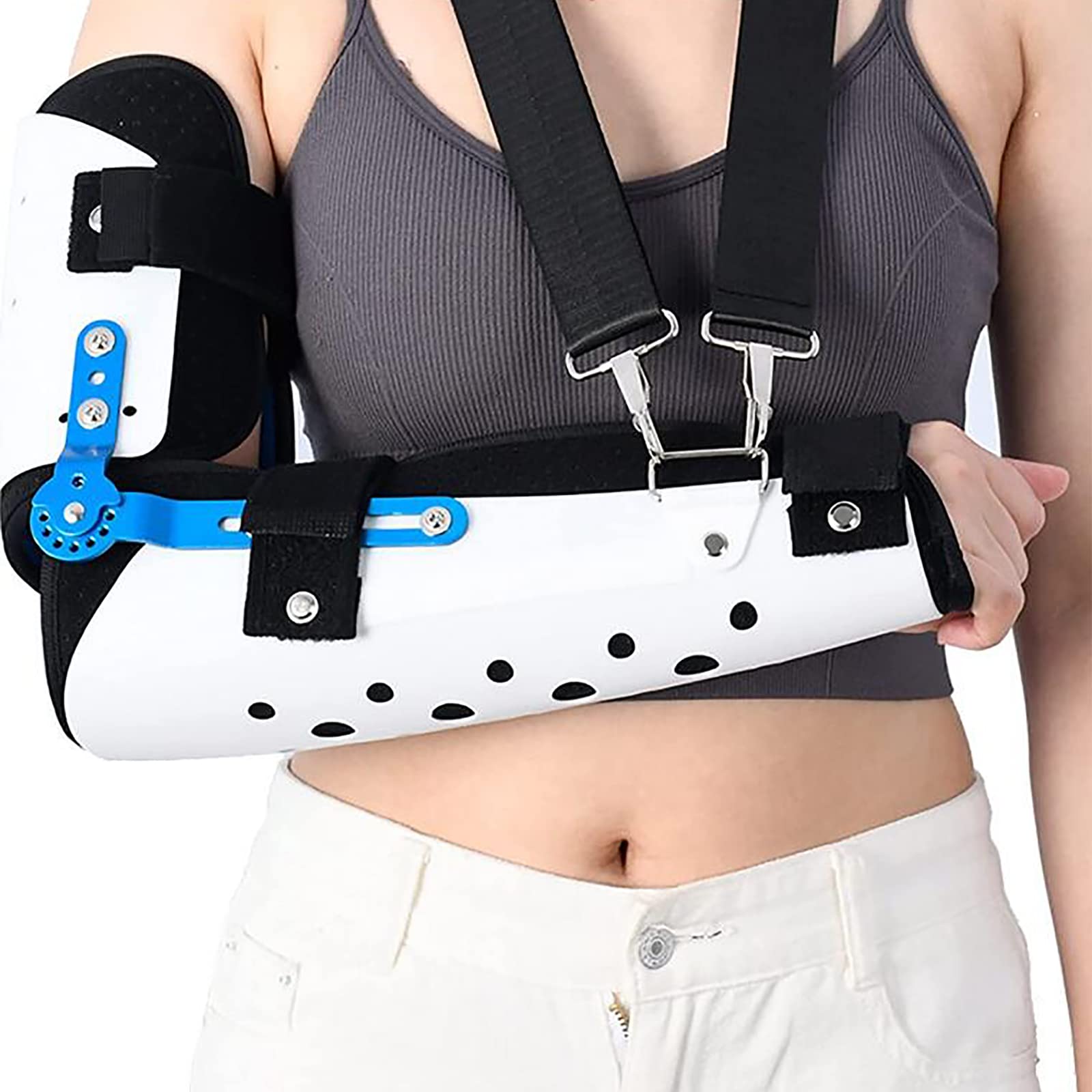 Adjustable Shoulder Brace Support Splint Orthosis with Shoulder Straps Freely Adjustable and Easy To Clean Semi-enclosed Design for