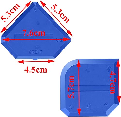 Miniatura 2 de Juego de 2 herramientas de calafateo de silicona, herramienta de acabado de sellador, raspador de lechada para cocina, baño, sellador de ventana,