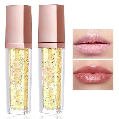 2P Lip Plumper Gloss, Hidratante Lip Plumping Lip Gloss, Productos nutritivos para el cuidado de los labios, para reducir líneas finas y suavizar disponible en Yaxa Peru