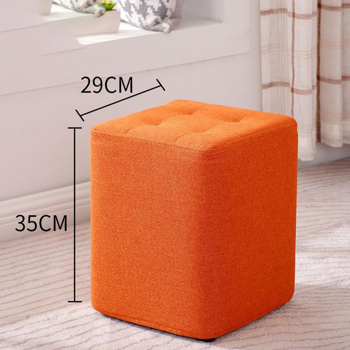 オレンジ色のボタン付きオットマン オレンジ色のボタン付きオットマン Amazon｜[SDGYS3G] オットマン