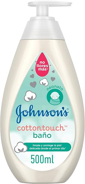 Johnson's Baby Cottontouch Body Wash (1x500ml), Baby Body Wash with Cotton, Hypoallergenic Shower Gel for Fine and Delicate Skin of Newborn Babies - 1