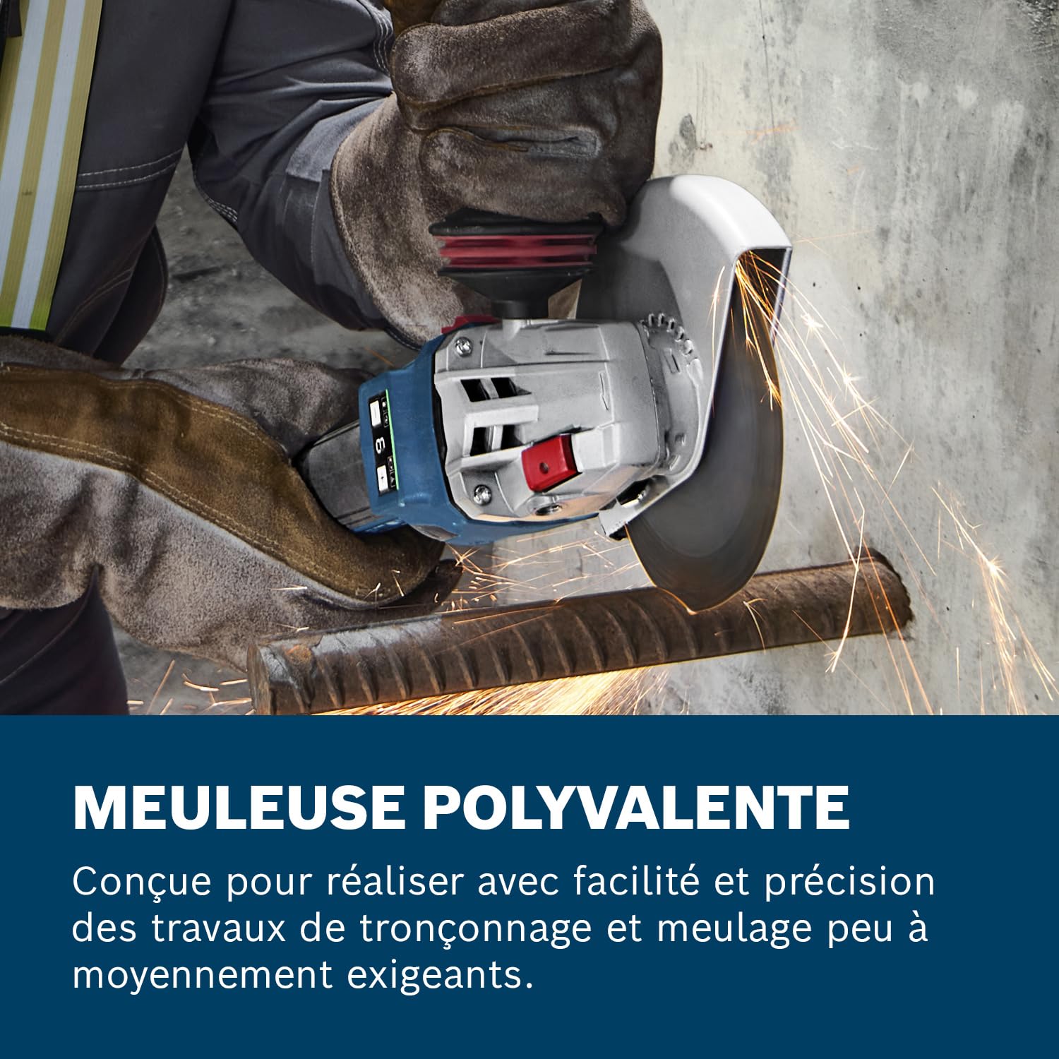 Bosch Professional 18V System meuleuse angulaire sans-fil GWS 18V-11 (diamètre de disque 125 mm, sans batterie ni chargeur), sans présélection de vitesse