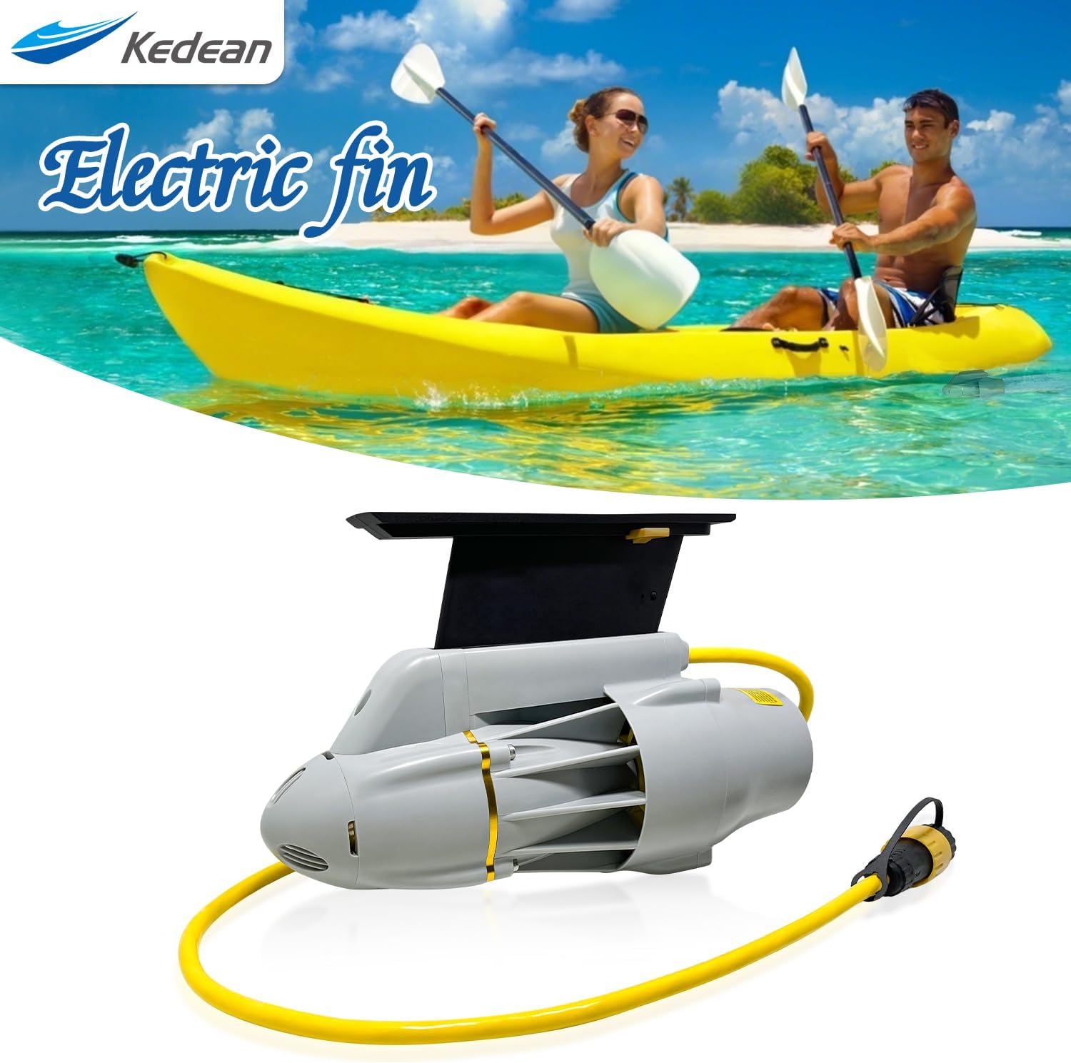 Electric Enigne Trolling Motor for SUP, Fishing Kayak, Belly Boat, 8KM/H Underwater Thruster SUP Paddle Board, (Battery not Included)