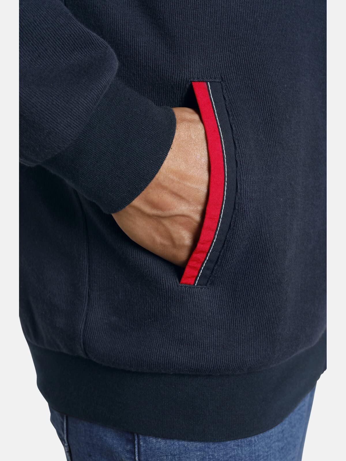 Jan Vanderstorm Herren Sweatjacke Atli | | reine Baumwolle | große Größen L-7XL