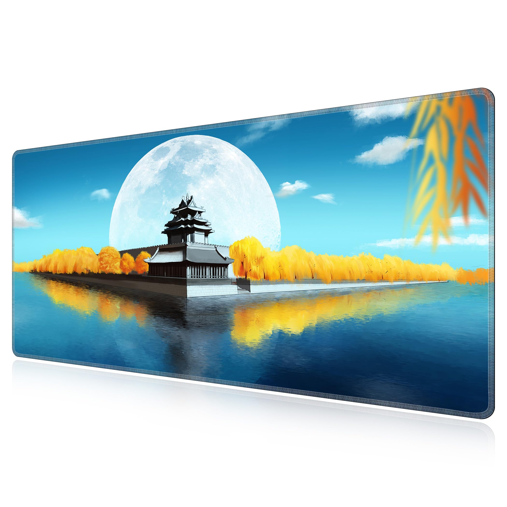 LL-COEUR Alfombrilla de Ratón Grande para Juego Planeta 130x60x0,3cm Almohadilla de Escritorio Teclado Ordenador XXL Speed Gaming Mousepad XXL