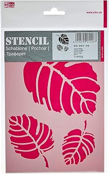 Efco Stencil Leaves / 3 Designs DIN A 5, 21 x 15 x 1 cm