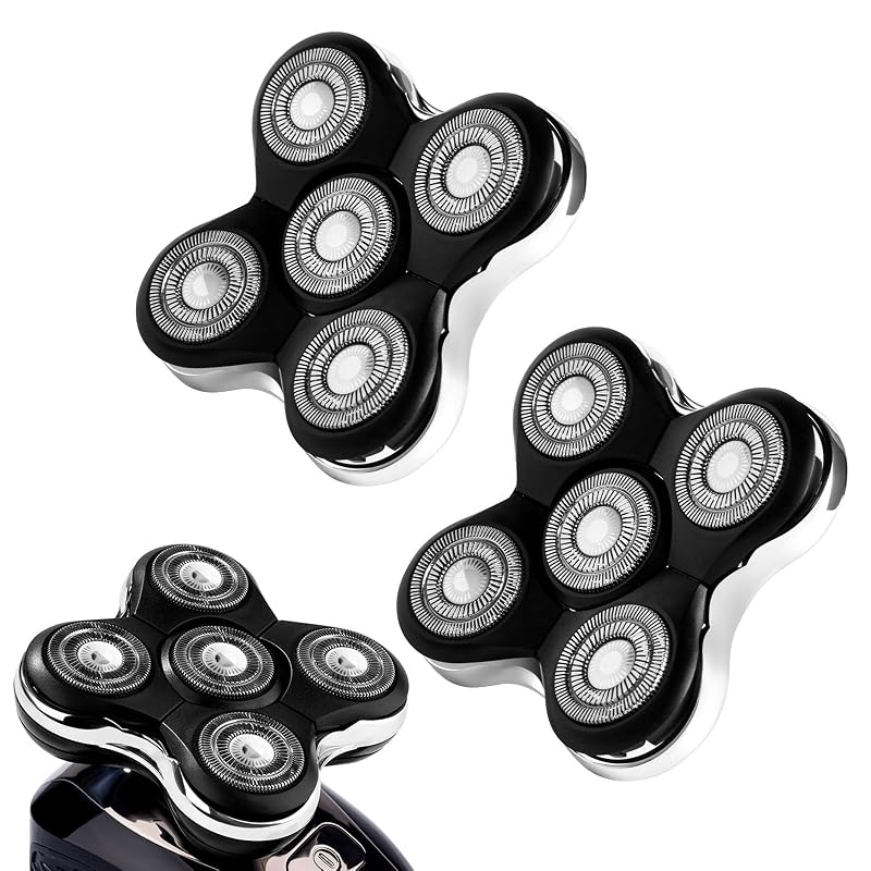 Cabeças de reposição MISHAVE para Remington Balder Pro, 5 lâminas de trilho duplo, compatíveis com XR7000/XR1500/XR1501, pacote com 2