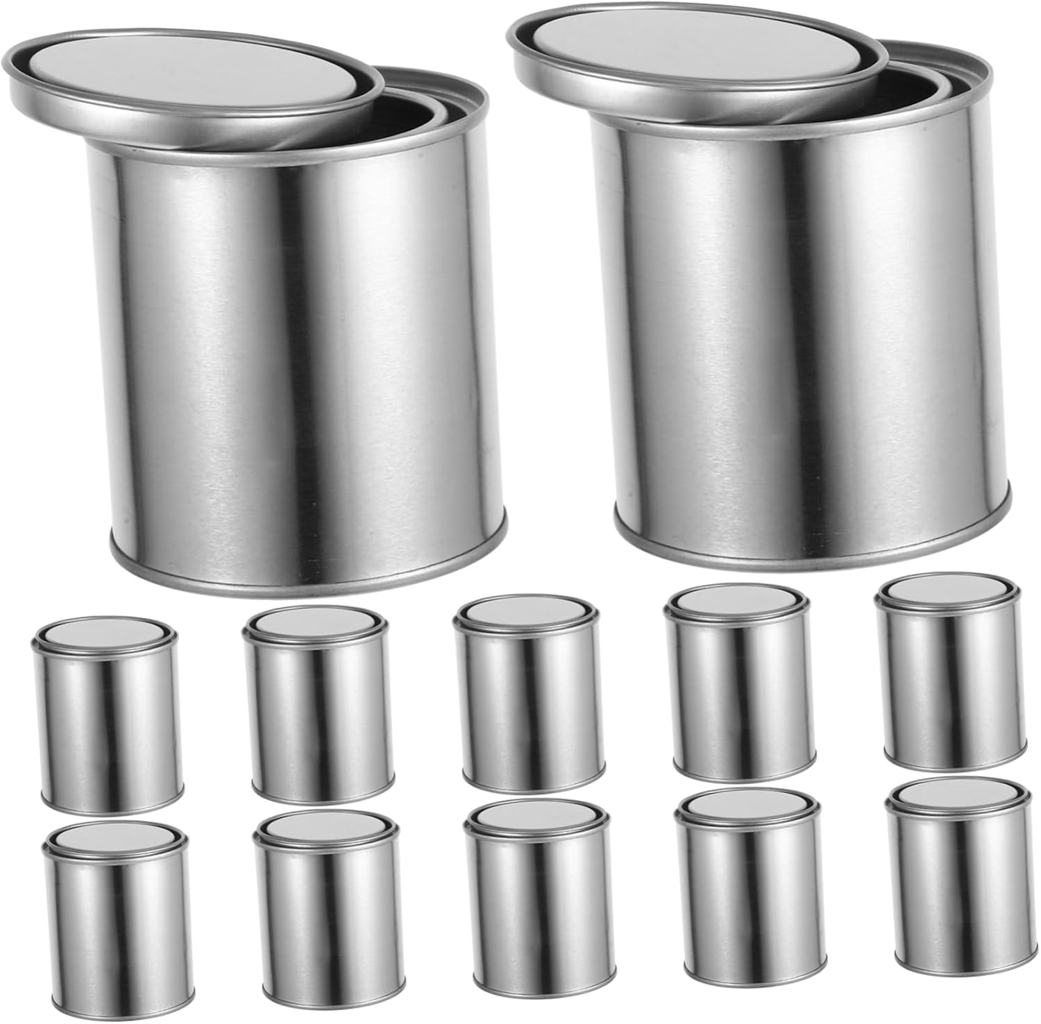 Vaguelly 12pcs Multipurpose Pitch Can Sturdy Paint Storage Container Paint Cans Lids for Lab Use