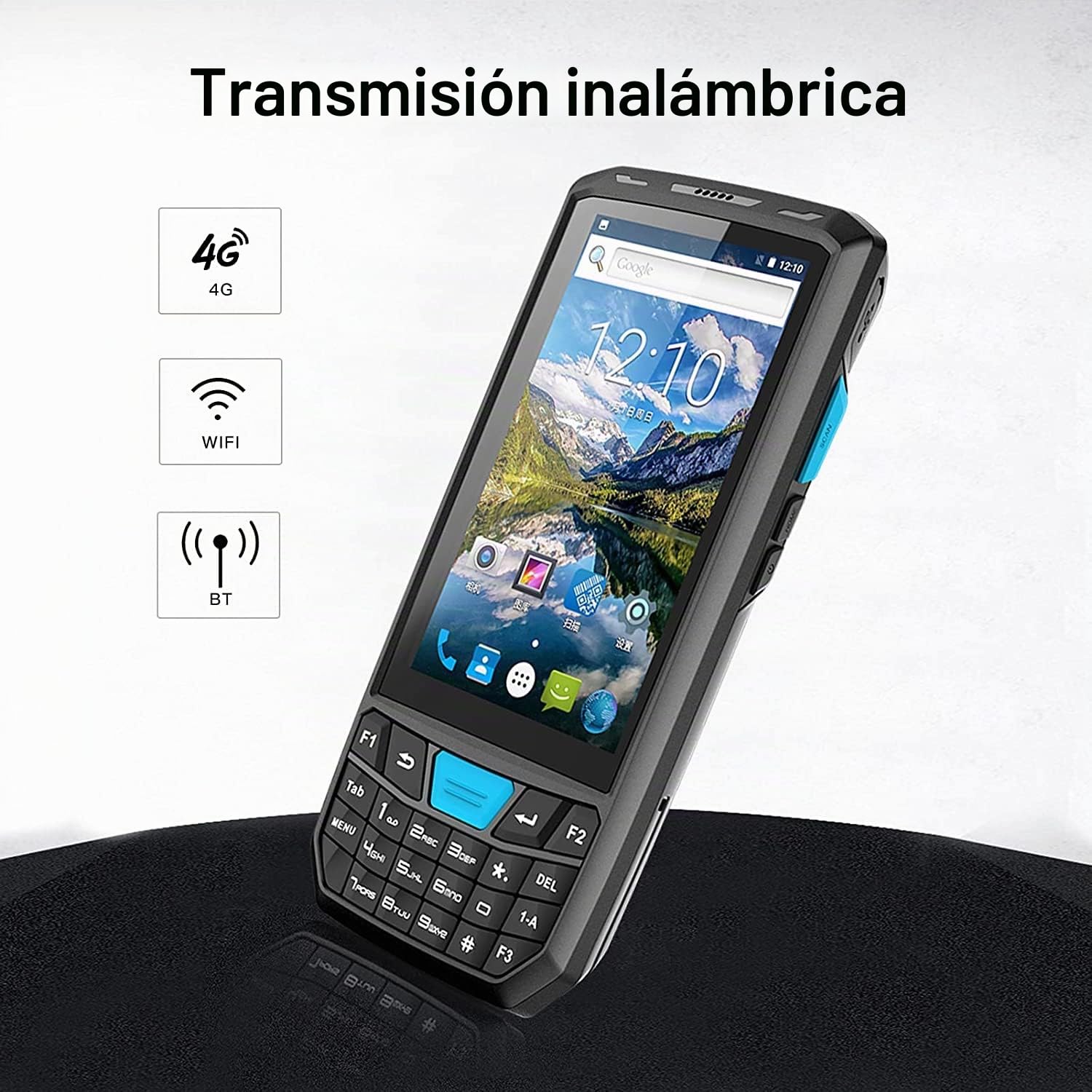 Escáner de código de barras Android 2024, Android 13 PDA, escáner de código de barras de 4 GB + 64 GB con teclado, escáner de código QR N6703 1D 2D, escáner de inventario IP66 con software