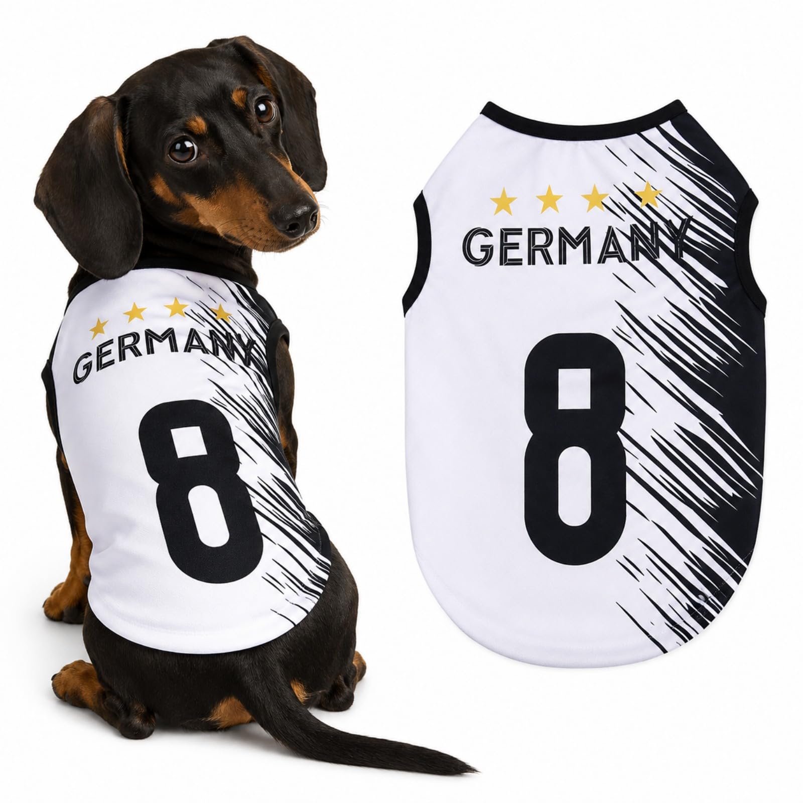 Dog Football Jersey, Breathable Pet Football Shirt for Small Medium Dogs, Sleeveless Polyester Dog Shirt, Sports Style Puppy Clothes for Walking, Parties, Outdoor Play and Pet Photos (H,2XL)