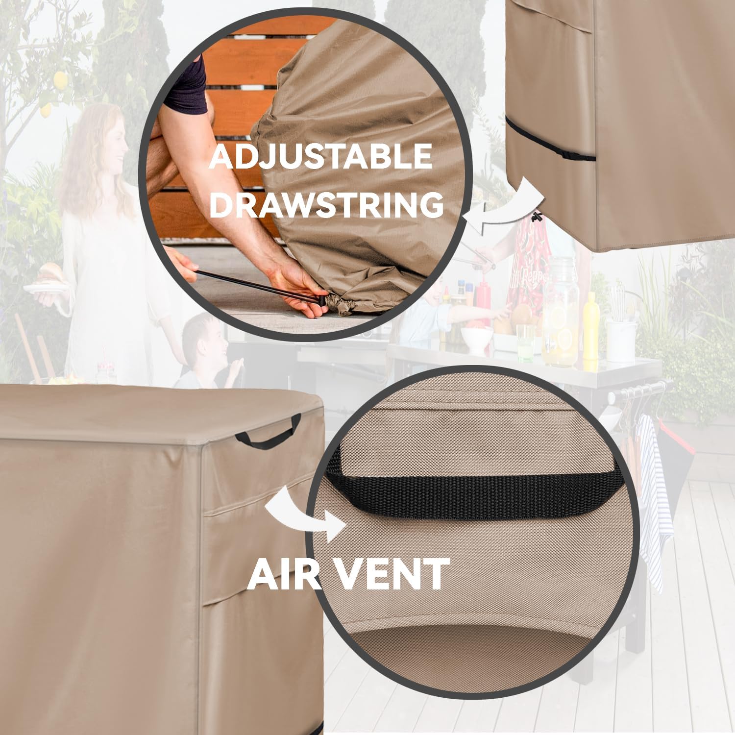 Outdoor Prep Table Cover, Compatible with 36" Outdoor Utility Cart image 4