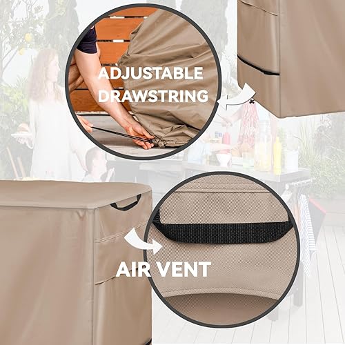 Miniatura 4 de WNANAN Funda para mesa de preparación al aire libre, cubierta impermeable resistente para mesa portátil pequeña al aire libre, compatible con