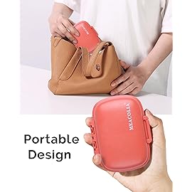 8 Compartments Travel Pill Organizer, Daily Pill Case Small Pill Box for Pocket Purse, Portable Pill Container Medicine Vitamin Organizer (Red)
