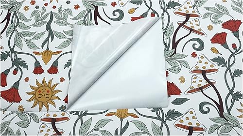 Miniatura 8 de HAOKHOME 93316-1 - Papel tapiz floral para despegar y pegar, papel de pared extraíble bohemio, papel de pared de vinilo blancoverderojo, decoración