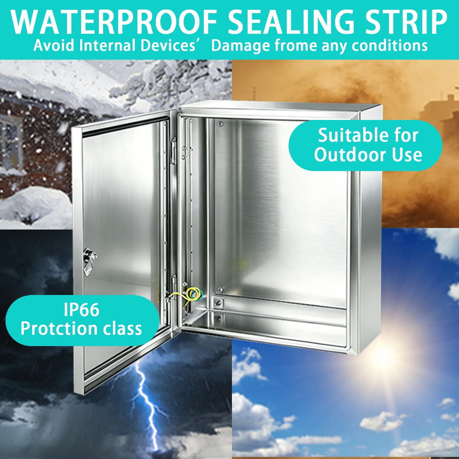 Stainless Steel Electrical Enclosure - IP66 Waterproof -7