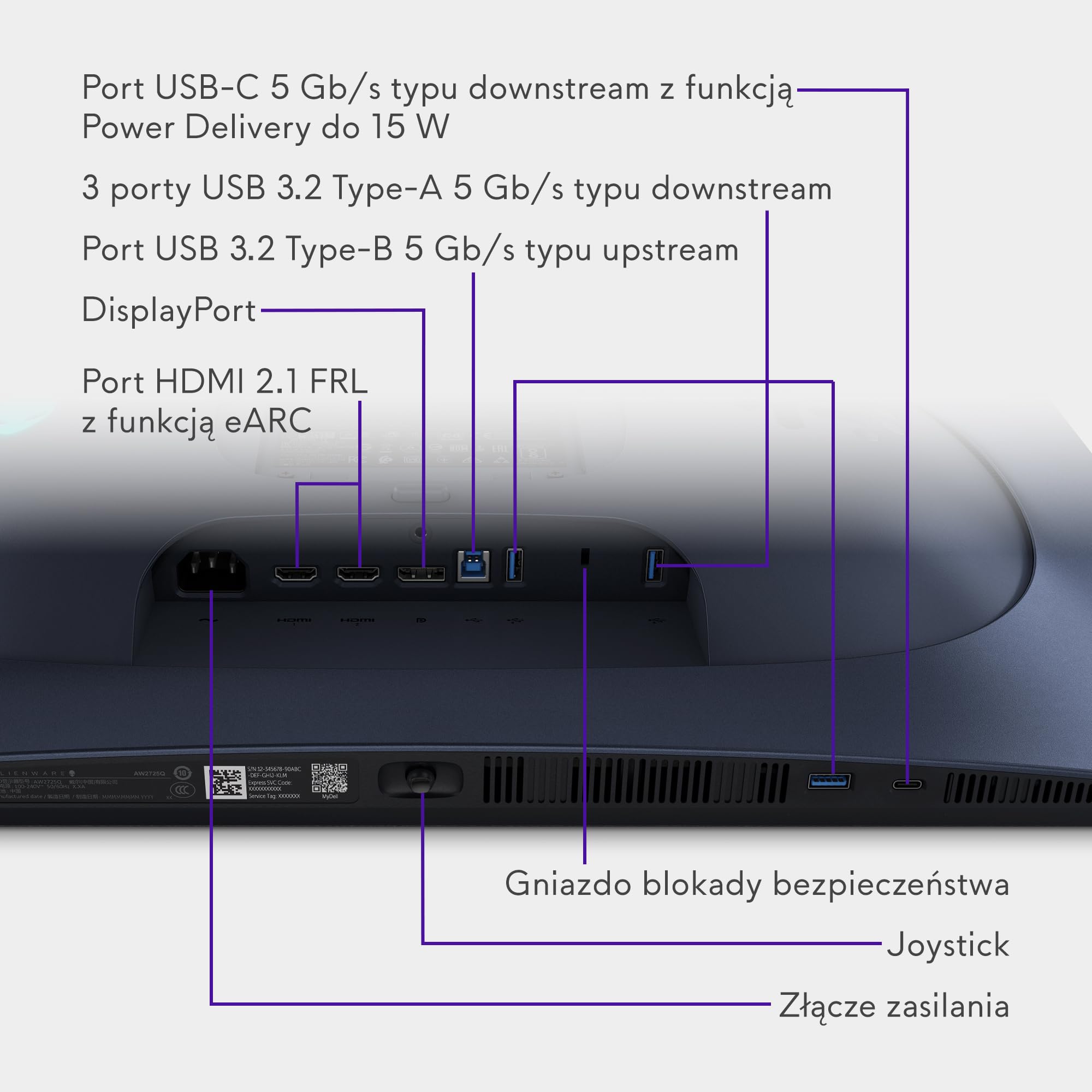 Alienware 27 4K QD-OLED monitor gamingowy AW2725Q – 27,7 cala 4K UHD QD-OLED 240 Hz, kompatybilny z NVIDIA G-SYNC, AMD FreeSync Premium Pro