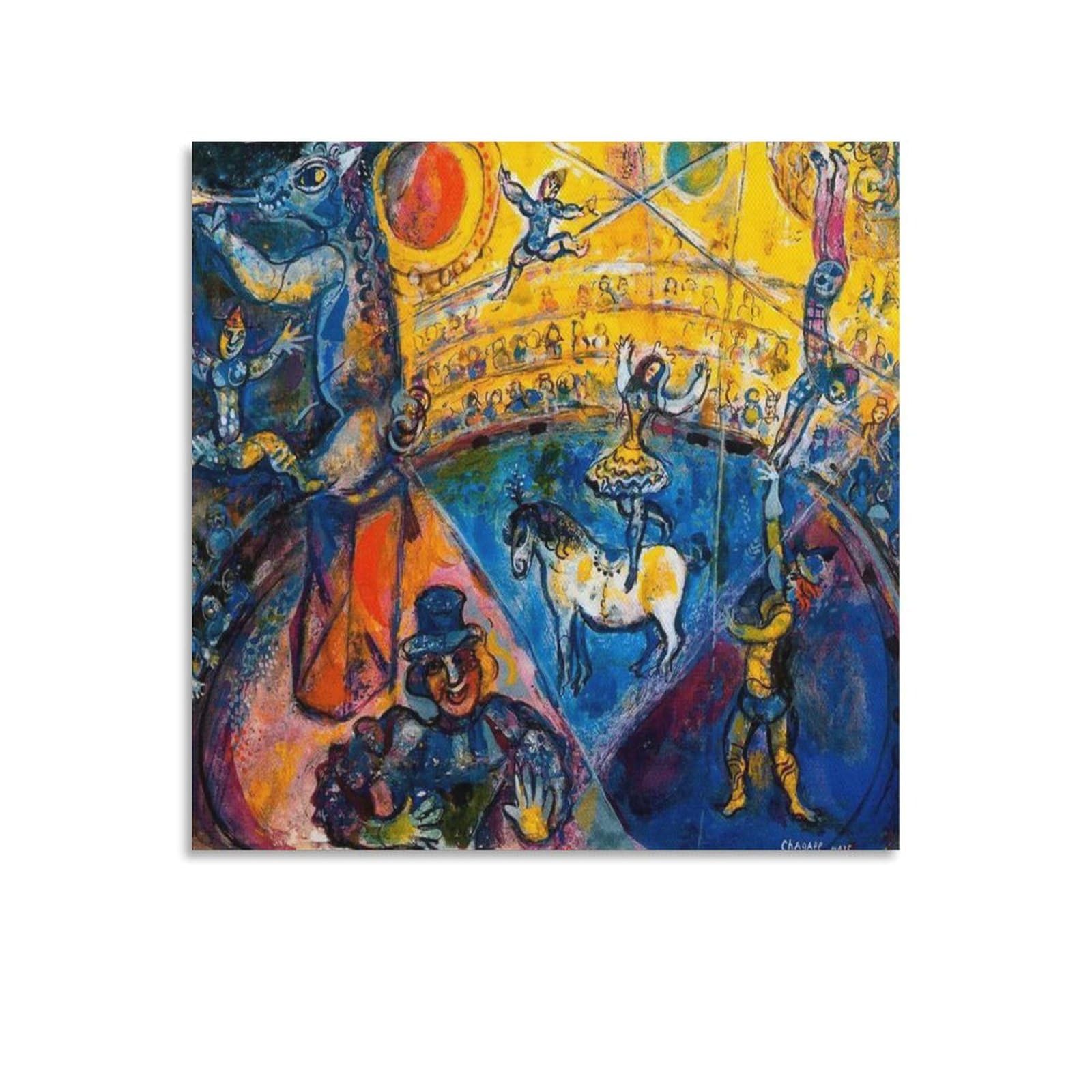 Amazon.co.jp: マルク・シャガール「サーカス」絵画アート